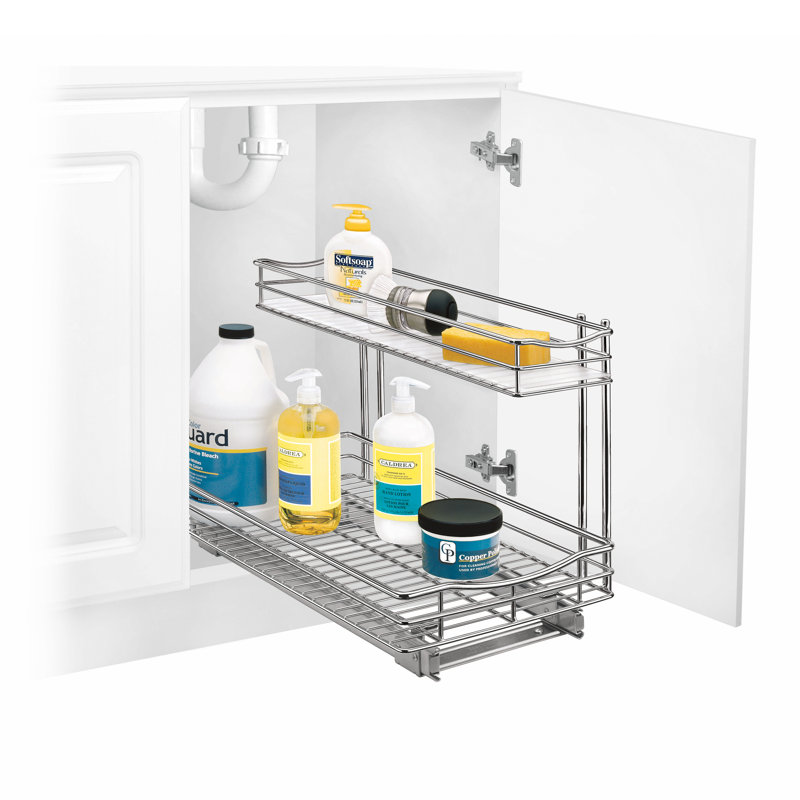 Lynk Roll Out Under Sink Organizer Pull Out Two Tier Sliding